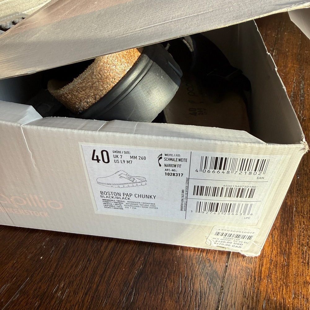 Birkenstock Papillo Boston Chunky Black size 40 NIB - Picture 4 of 7